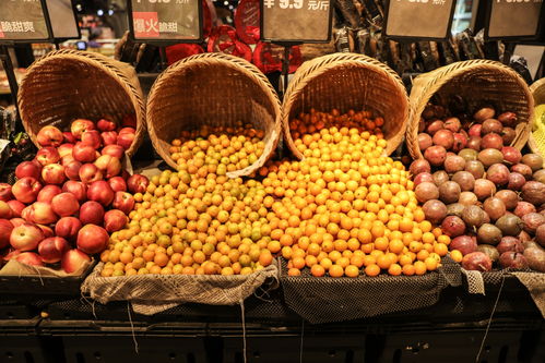 橘子苹果百香果水果商场超市商品货物摄影图 摄影
